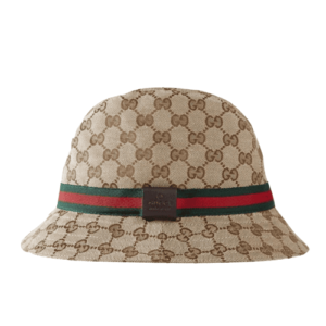 GUCCI GG SSIMA SOFT WEB FEDORA HAT BEIGE