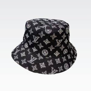 LOUIS VUITTON MONOGRAM JACQUARD DENIM BUCKET HAT BLACK