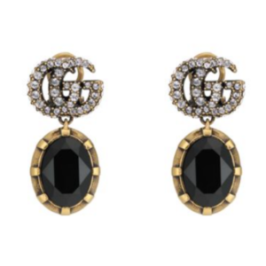 GUCCI GG BLACK EARRINGS