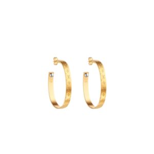 LOUIS NANOGRAM HOOP EARRINGS GOLD M00220