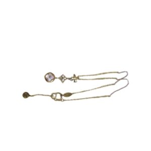 LOUIS VUITTON COLOR BLOSSOM LARIAT WHITE MOTHER-OF-PEARL AND DIAMOND NECKLACE Q94262