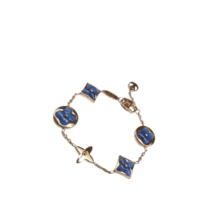 LOUIS VUITTON BLUE CHARM GOLD BRACELET