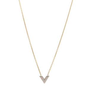 LOUIS VUITTON CRYSTAL ESSENTIAL V NECKLACE M68033