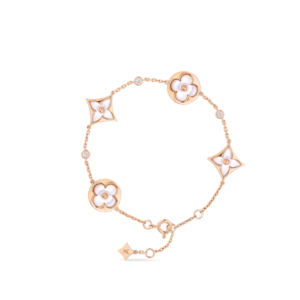 LOUIS VUITTON COLOUR BLOSSOM BB MULTI MOTIF BRACELET PINK GOLD WHITE MOTHER OF PEARL AND DIAMONDS Q95596