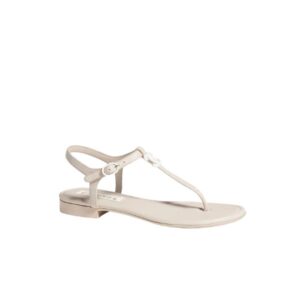 CHANEL SANDALS LAMBSKIN IVORY WHITE G40018 X01000 0T118