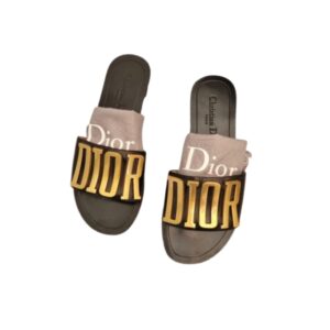 DIOR BLACK LEATHER DIOREVOLUTION FLAT