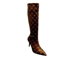 DIOR WOMEN’S GG KNEE-HIGH BOOT BROWN