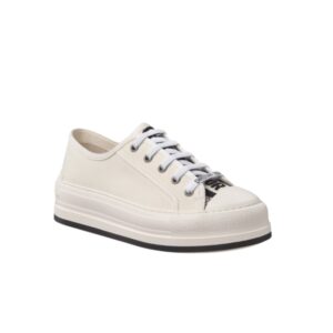 DIOR WALK’N’DIOR PLATFORM SNEAKER COTTON CANVAS WHITE KCK386CVY S03W
