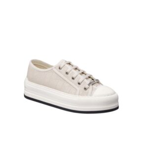 DIOR WALK’N’DIOR PLATFORM SNEAKER CALFSKIN TEXTURED WHITE KCK409OLY S03W