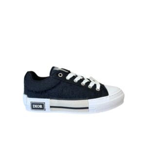 DIOR B23 LOW TOP OBLIQUE CANVAS SNEAKERS BLACK