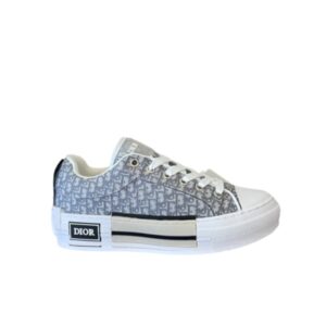 DIOR B23 LOW TOP OBLIQUE CANVAS SNEAKERS GRAY