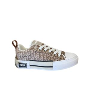 DIOR B23 LOW TOP OBLIQUE CANVAS SNEAKERS BEIGE