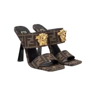 FENDACE GOLD BAROQUE MULES SS2022 FULL DARK BROWN 1005157-1A03185_2N11V