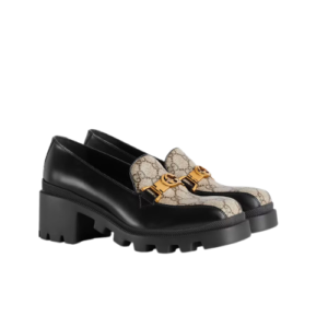 GUCCI LADIES INTERLOCKING DOUBLE G LOAFERS 670417 DKSM0 1063