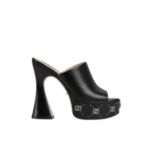 GUCCI WOMEN’S PLATFORM SLIDE SANDAL BLACK 740426 C9D00 1000