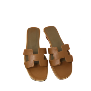 HERMES SLIPPERS FLAT ORAN BROWN H021056Z