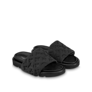 LOUIS VUITTON POOL PILLOW COMFORT MULE BLACK 1AA1EH