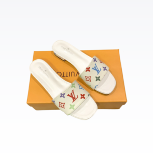 LOUIS VUITTON LOCK IT FLAT MULE MONOGRAM MULTICOLOR
