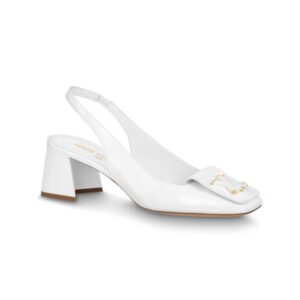 LOUIS VUITTON SHAKE SLINGBACK HIGH HEELS WHITE 1ABH59