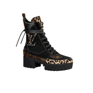 LOUIS VUITTON LAUREATE PLATFORM DESERT BOOTS BLACK 1A5NNU