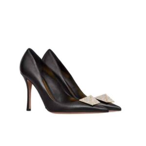 VALENTINO GARAVANI ONE STUD PUMP WITH CRYSTALS BLACK 1W2S0FH8XIC EDM