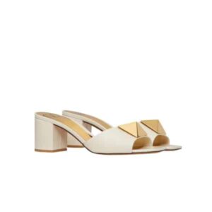 VALENTINO GARAVANI ONE STUD HEELED SANDALS WHITE WS0EL3CYII16