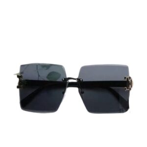 HERMES RIMLESS BLACK SQUARE SUNGLASSES