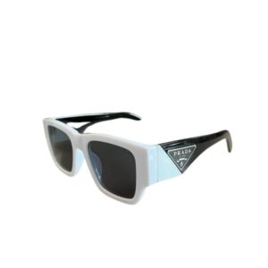 PRADA RECTANGLE SUNGLASSES BLACK AND WHITE