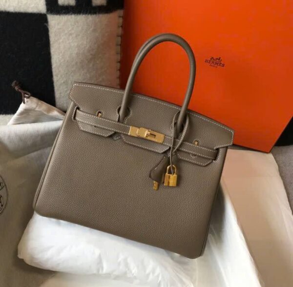 HM BIRKIN ETOUPE GOLD HARDWARE BAG 30CM/12IN - Image 2