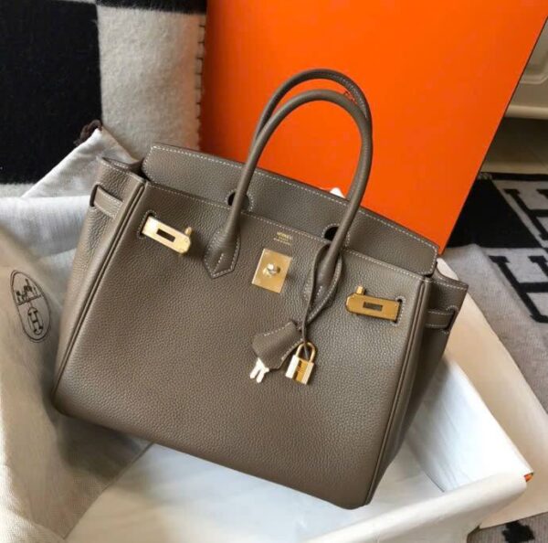 HM BIRKIN ETOUPE GOLD HARDWARE BAG 30CM/12IN - Image 6