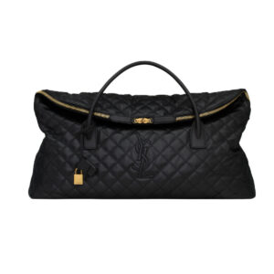 SAINT LAURENT GIANT TRAVEL BAG IN QUILTED LEATHER BLACK 55CM 736009AABK91000
