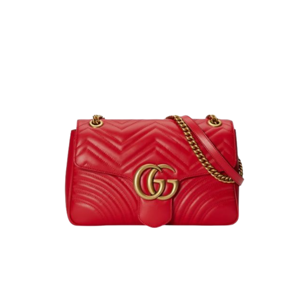 GUCCI GG MARMONT MEDIUM SHOULDER BAG RED 26CM 443496 AABZC 6832