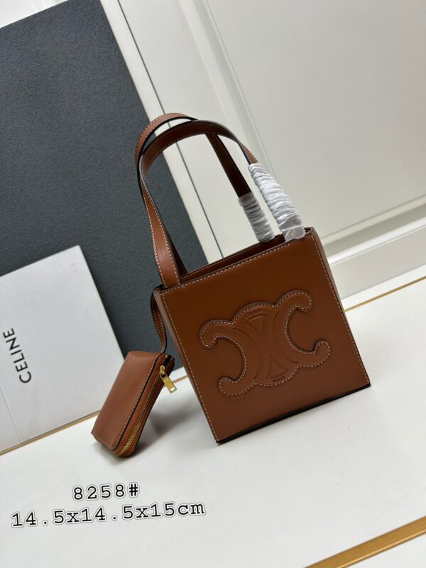 Celine Cube Triomphe Brown Bag - Image 3