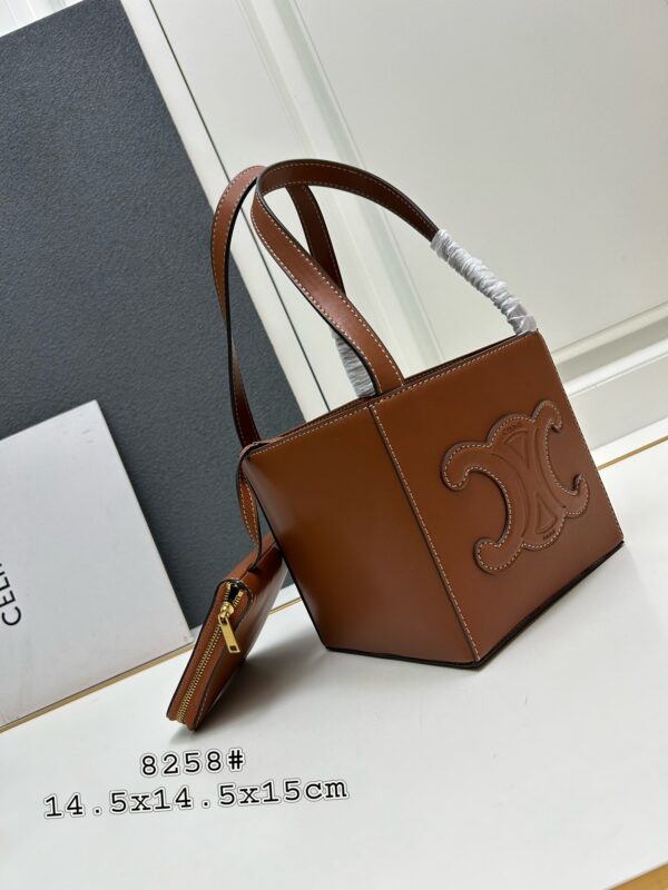 Celine Cube Triomphe Brown Bag - Image 4