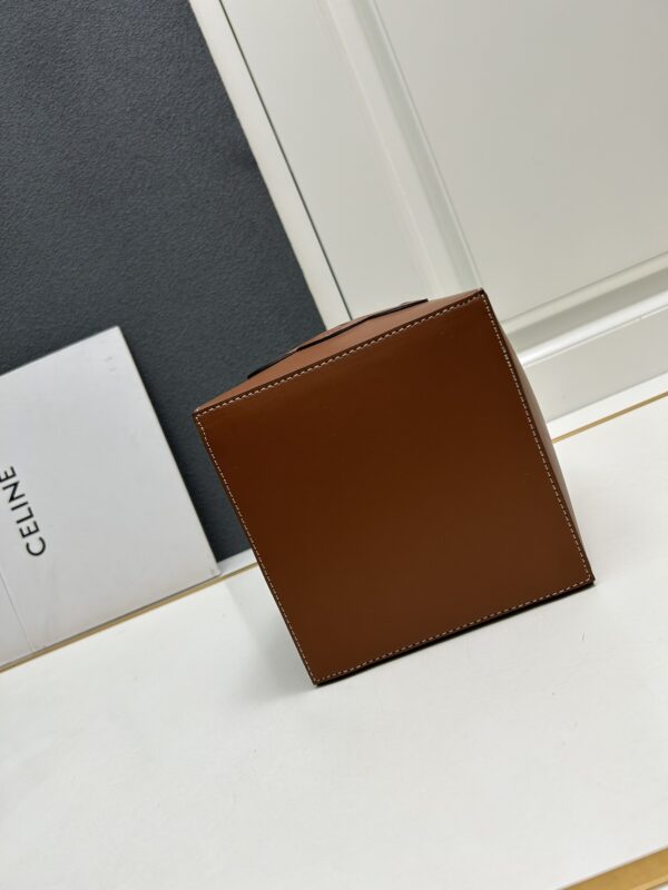 Celine Cube Triomphe Brown Bag - Image 7