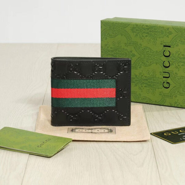 GG SIGNATURE WEB COIN WALLET BLACK 11CM - Image 2