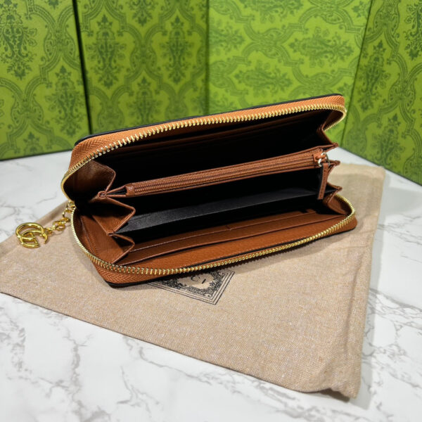 GG OPHIDIA LONG WALLET BROWN AND NAVY BLUE 19.5CM - Image 3