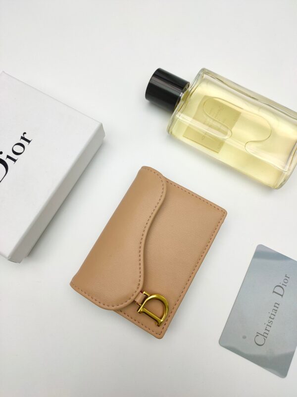 DIOR SADDLE FLAP CARD HOLDER PALE YELLOW - Image 3