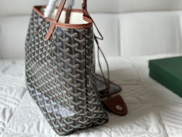 GOYARD SAINT LOUIS PM TOTE BAG POUCH BROWN SHOPPING PURSE WOMAN - Image 2