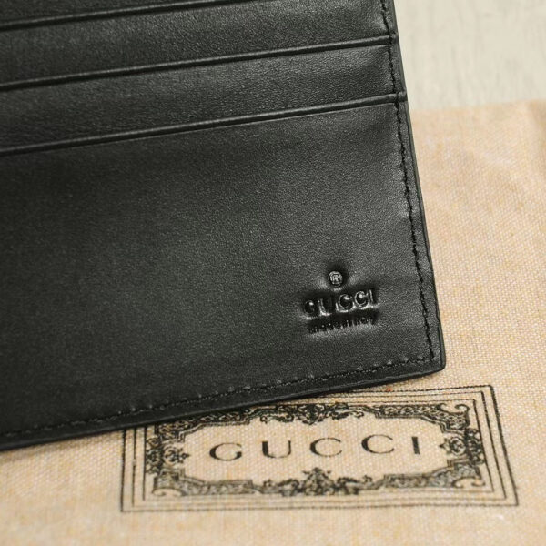 GG SIGNATURE WEB COIN WALLET BLACK 11CM - Image 4