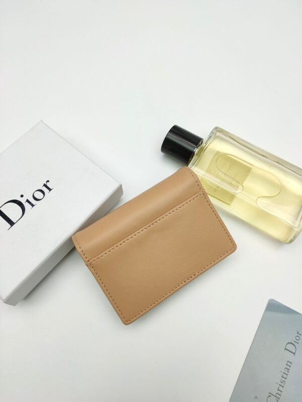 DIOR SADDLE FLAP CARD HOLDER PALE YELLOW - Image 4