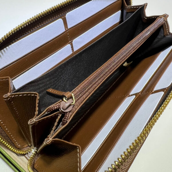 GG ZIP AROUND WALLET WITH INTERLOCKING 19CM BROWN - Image 4
