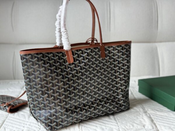 GOYARD SAINT LOUIS PM TOTE BAG POUCH BROWN SHOPPING PURSE WOMAN - Image 3