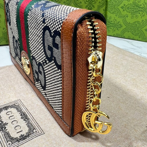 GG OPHIDIA LONG WALLET BROWN AND NAVY BLUE 19.5CM - Image 5