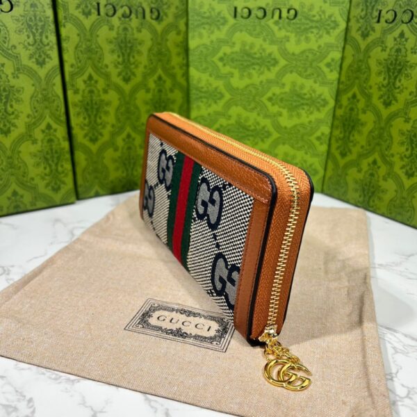 GG OPHIDIA LONG WALLET BROWN AND NAVY BLUE 19.5CM - Image 6