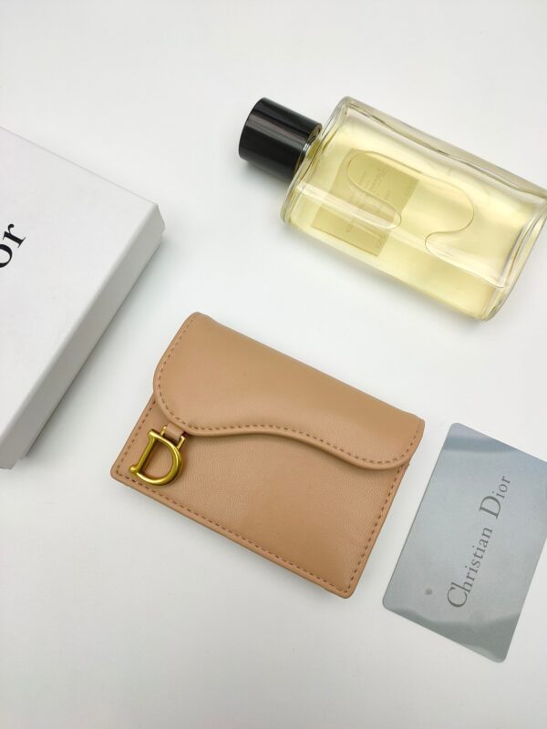 DIOR SADDLE FLAP CARD HOLDER PALE YELLOW - Image 6