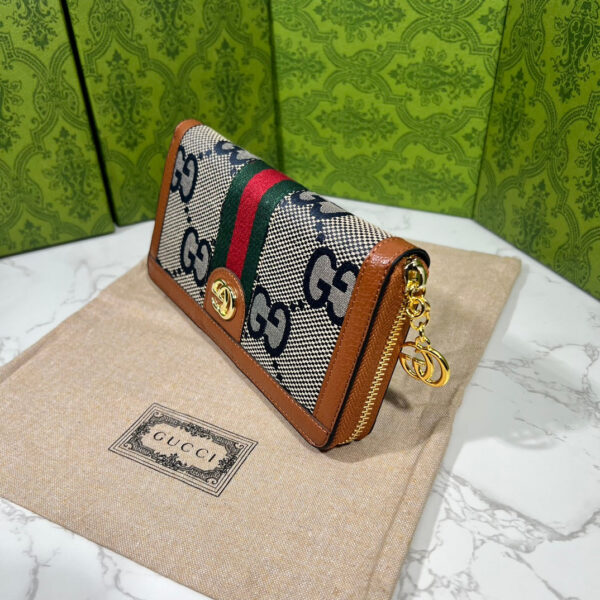 GG OPHIDIA LONG WALLET BROWN AND NAVY BLUE 19.5CM - Image 7