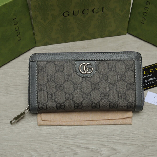GG OPHIDIA CARD CASE HOLDER GRAY 19CM - Image 8