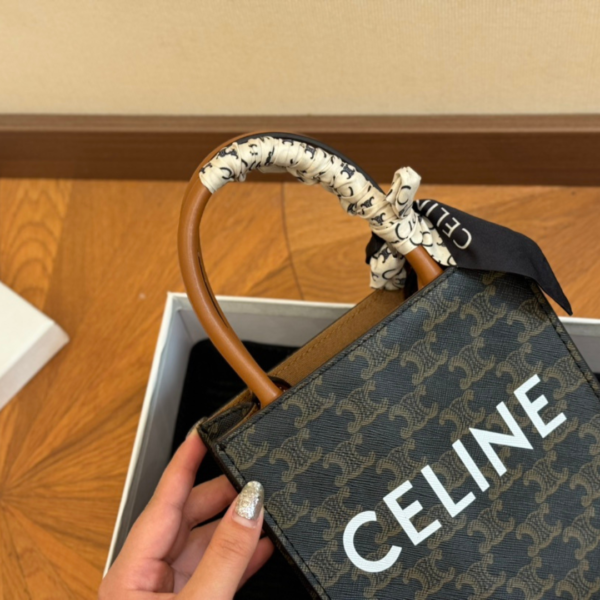 CELINE MINI VERTICAL CABAS TRIOMOHE SLING BAG - Image 4