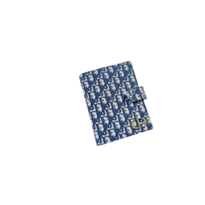 CD OBLIQUE JACQUARD WALLET BLUE 19CM